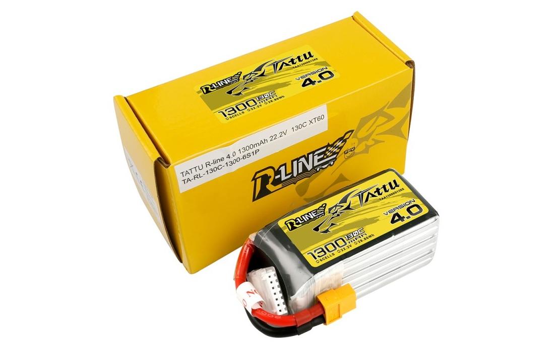 RC-Akku LiPo 1300 mAh 22.2 V 130C R-Line, V4.0R-Line Akku für Multikopter mit XT60 Stecker