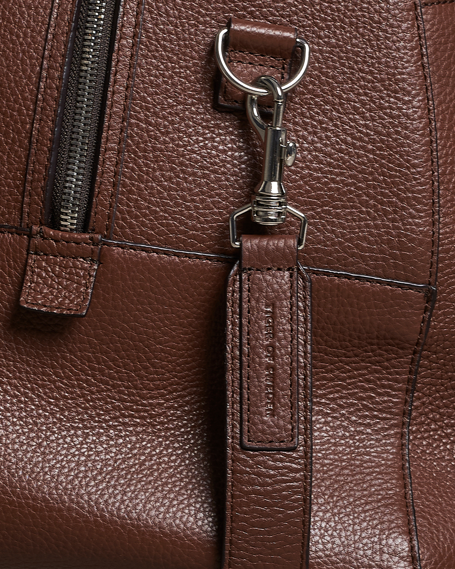 Tiger of Sweden Brome Grained Leather Weekendbag Brown
