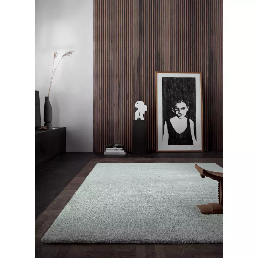 Wecon home basics Hochflorteppich Vanessa hellgrau
