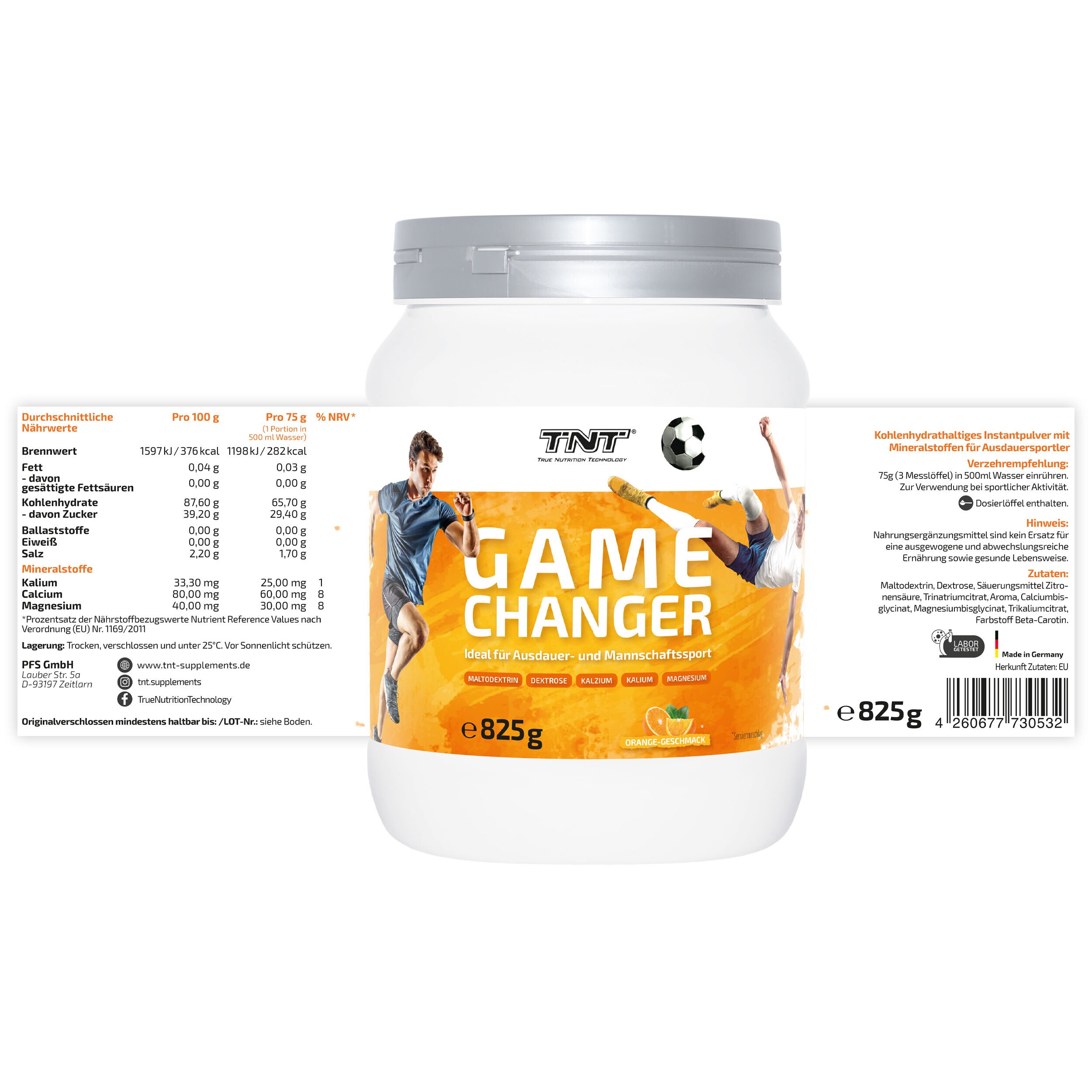 TNT Game Changer Elektrolyte für dein Ausdauertraining mit Kohlenhydraten