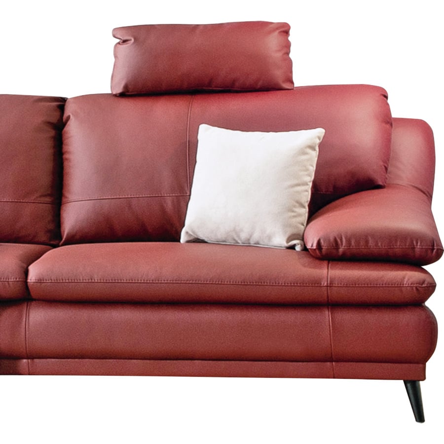 Sessel Ferrara Leder Mix Rancho rot
