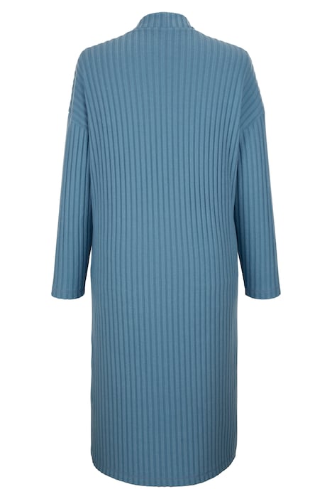 Bademantel, oversized, offene Form, Strukturjersey, Langarm
