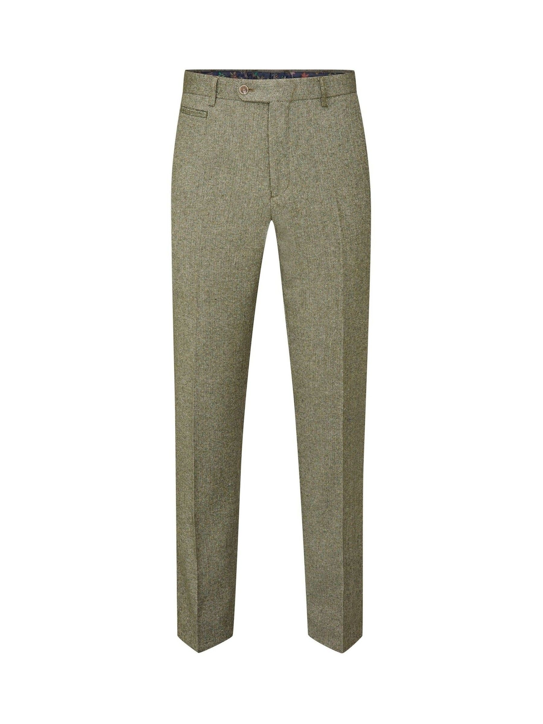 Groen - Skopes Tailored Fit Jude Tweed Pak