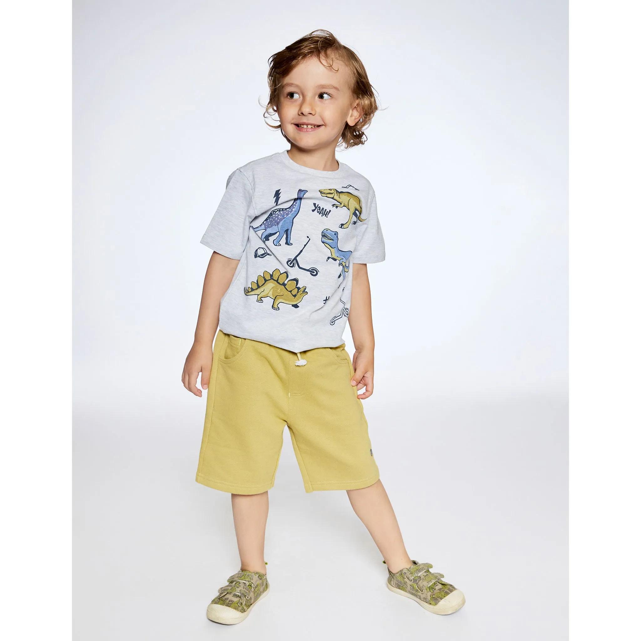 Deux par Deux T-shirt Imprimé Dino Trotinette 3-6ans