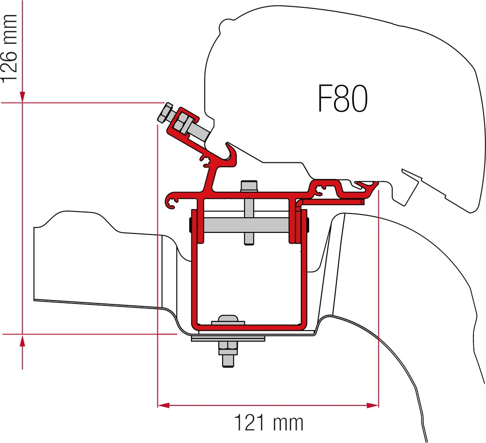 F65/F80 Kit  VW Crafter/MAN ab 2017 ohne Roof Rail L3H3