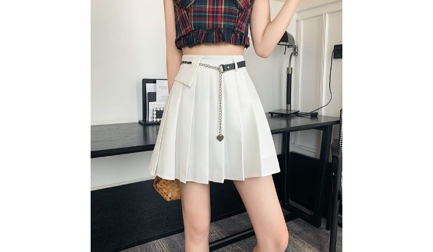 Maisee - Minirok met hoge taille en plooien