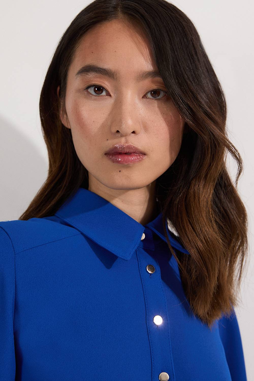 KarenMillen Robe chemise à plis en crépon sur mesure