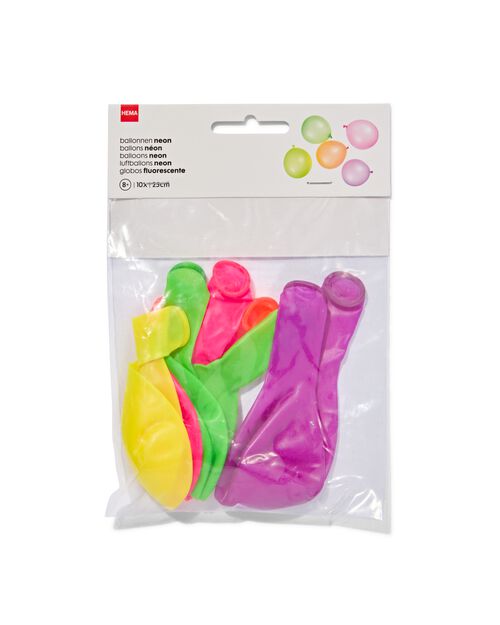 lot de 10 ballons fluo