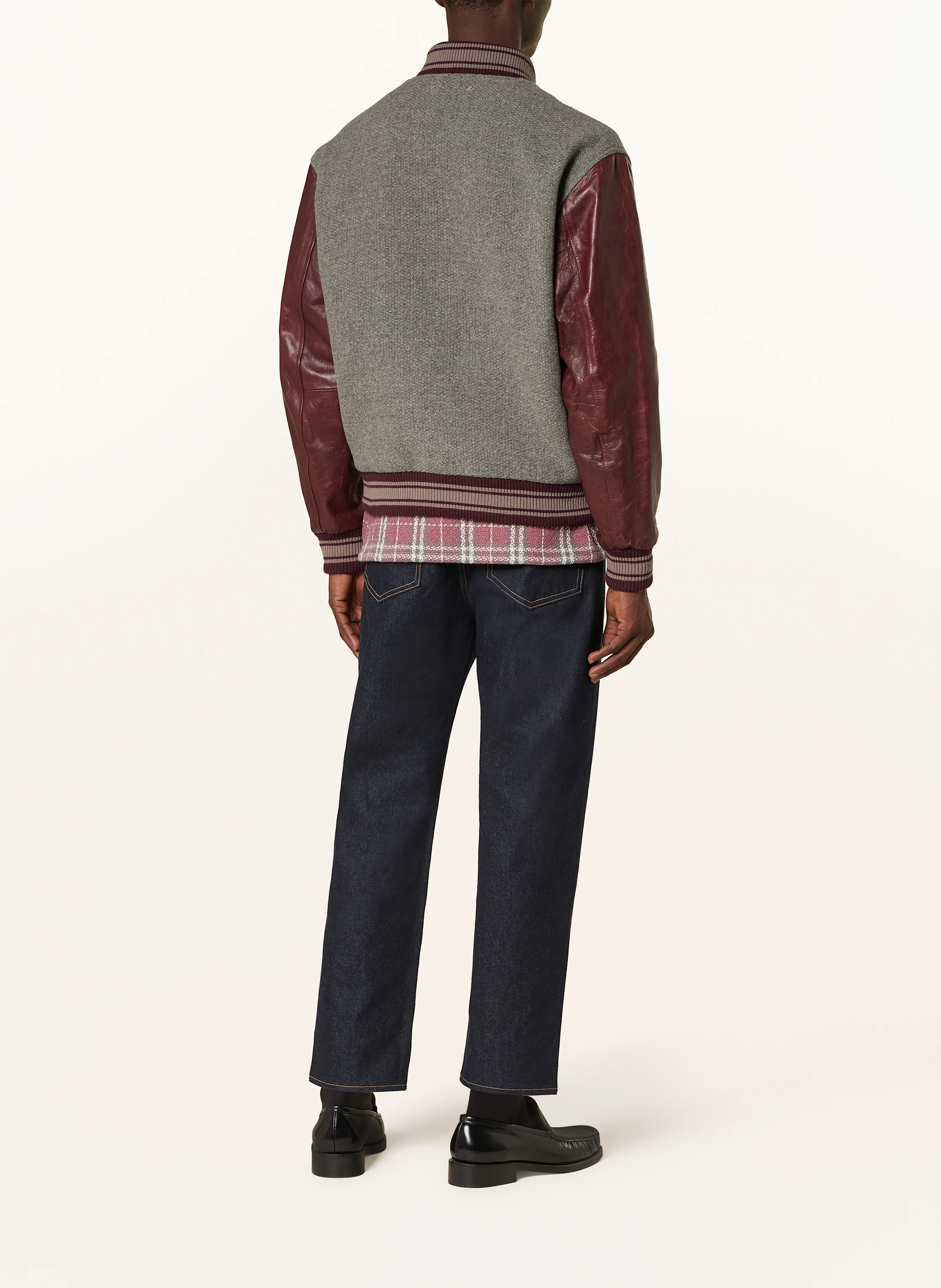 GOLDEN GOOSE College-Jacke im Materialmix