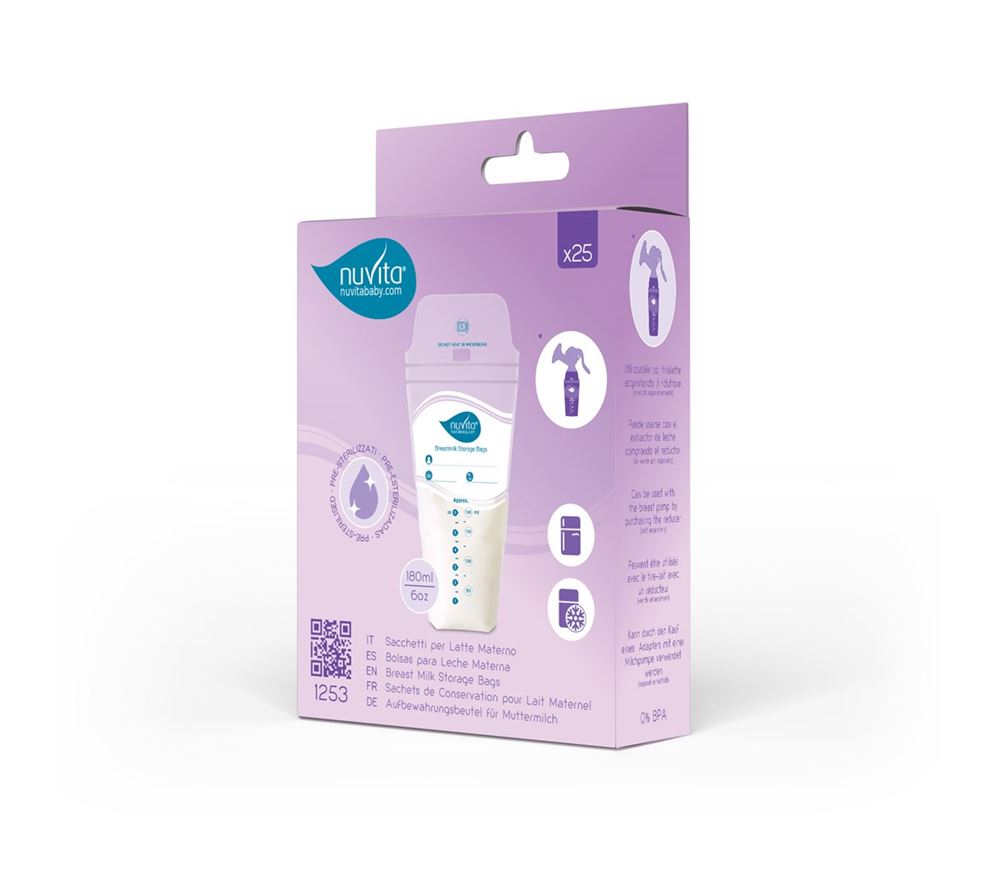 NUVITA Aufbewahrungstaschen<br>25 Stück, für Muttermilch