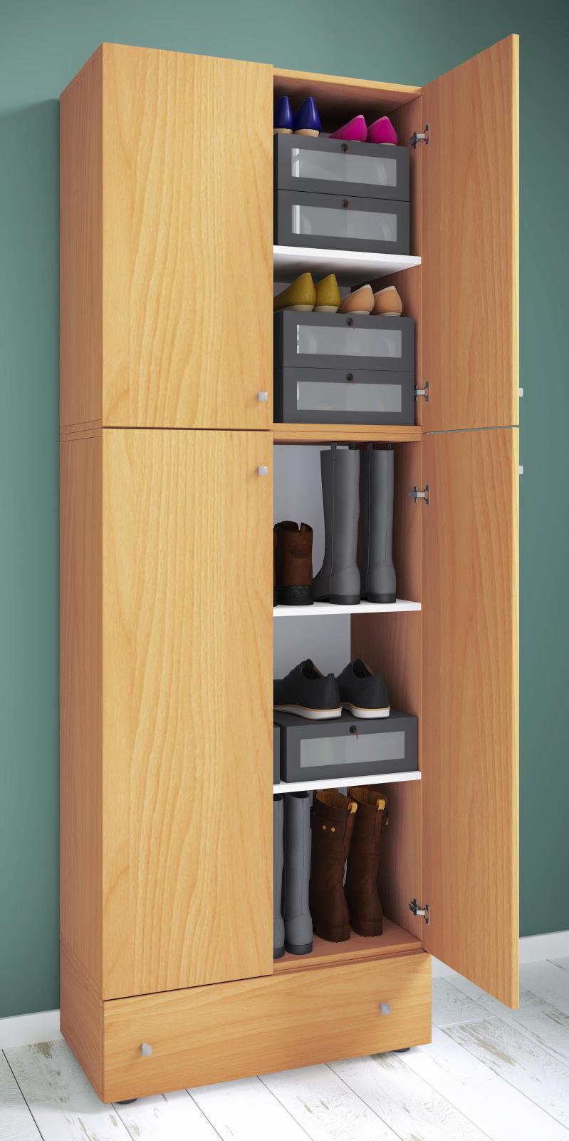 Mehrzweckschrank LONA XXL - Buche - Holz - 200 cm