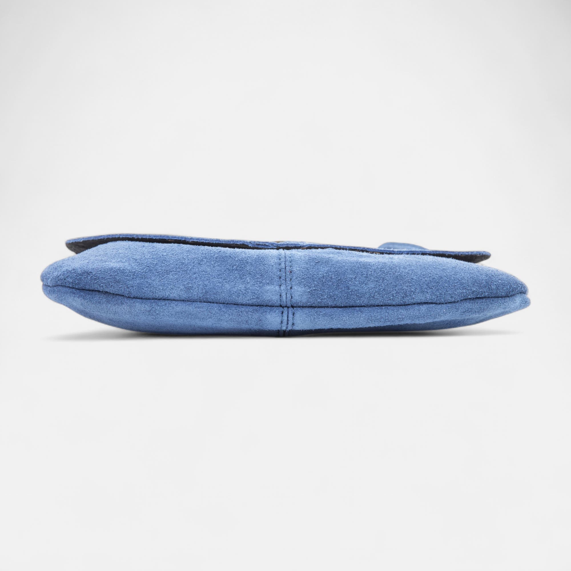Sac bandoulière en cuir bleu