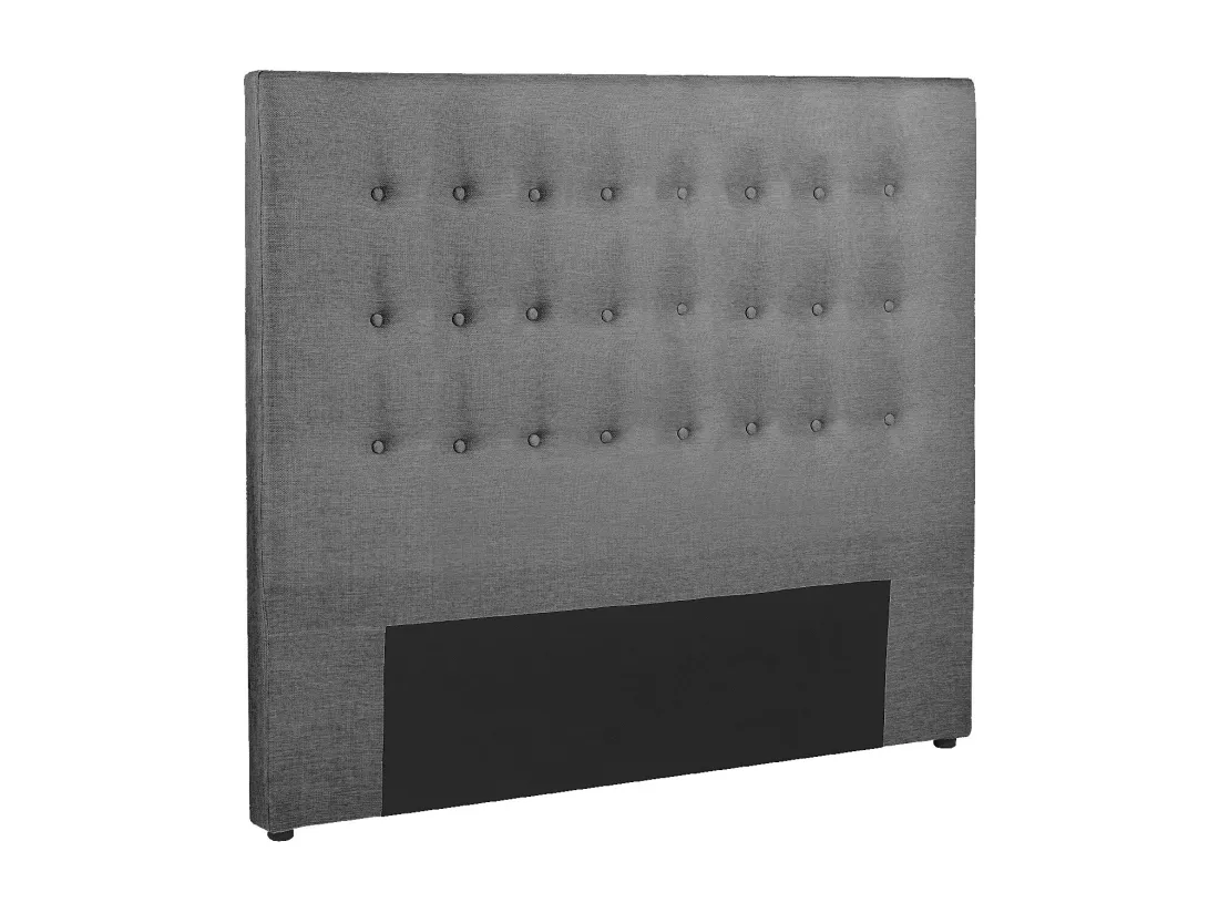 Tête de lit capitonnée 180 cm - Tissu - Gris - FRANCESCO