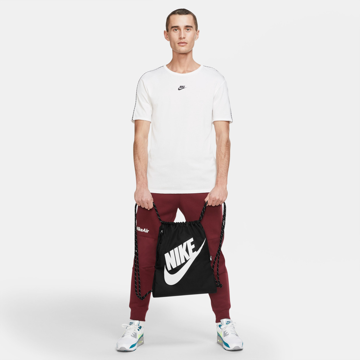 Nike Heritage Gymtas Zwart Wit