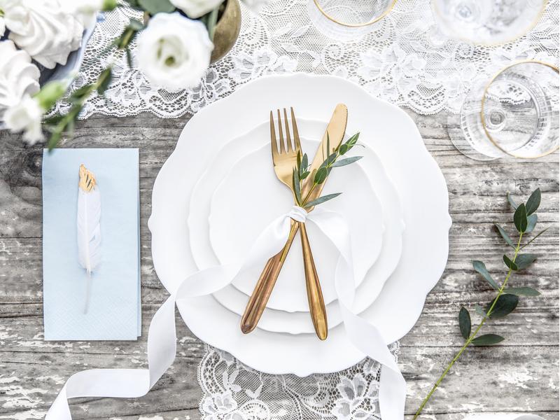 Partydeco Satinband 2.5 cm x 25 m, Weiss Band für Geschenke oder für die Dekoration auf Festen und Hochzeiten