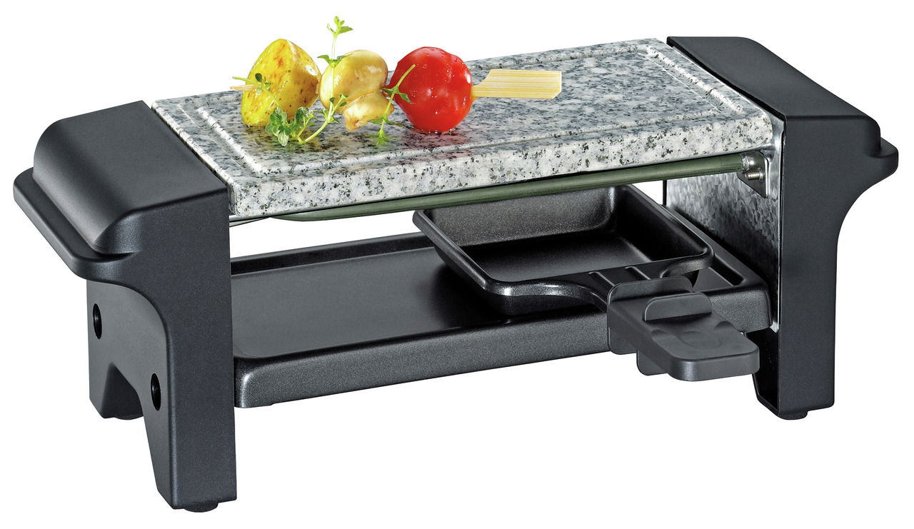 KÜCHENPROFI Raclette Twin schwarz HOT STONE DUO