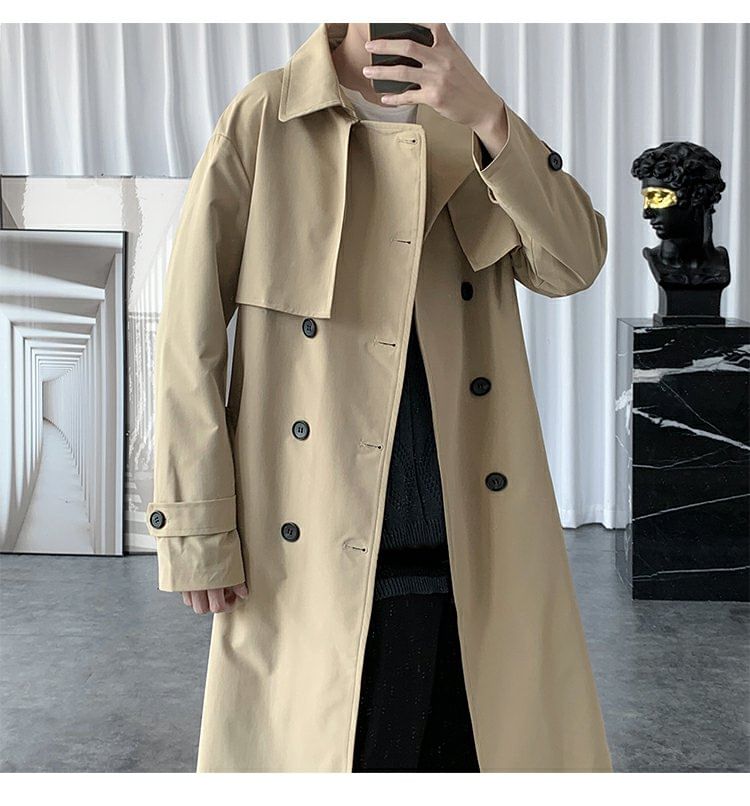 Bay Go Mall - Trenchcoat met kraag en dubbele rij knopen