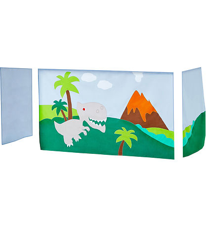 Hoppekids Forh?ng Til Halvh?j Seng - 70x160 cm - Dinosaur