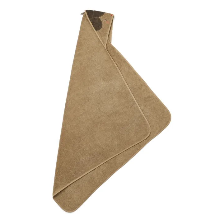 Liewood Cape de bain Augusta en éponge de coton bio | Brun