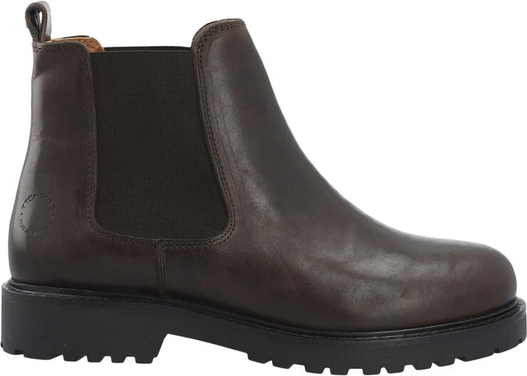 Cashott CASAYA Chelsea warm lined Water repellent Pull up leather Coffee