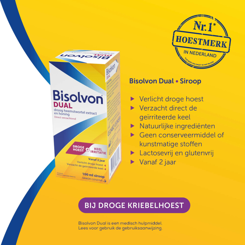 Bisolvon Dual Droogheemswortel Extract En Honing100 ml