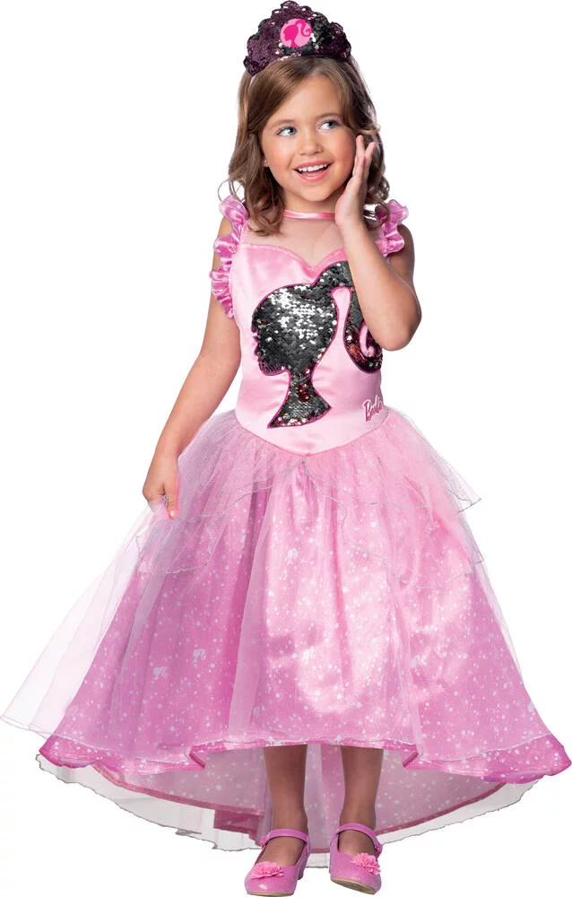 BARBIE - DEGUISEMENT LUXE PRINCESSE PAILLETTES - TAILLE M 5-6 ANS