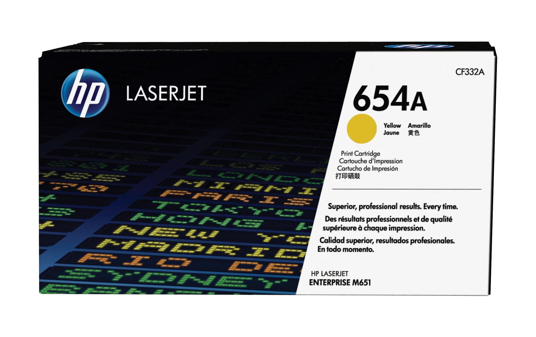 Toner Nr. 654A (CF332A) Yellow<br>Tonerkartusche