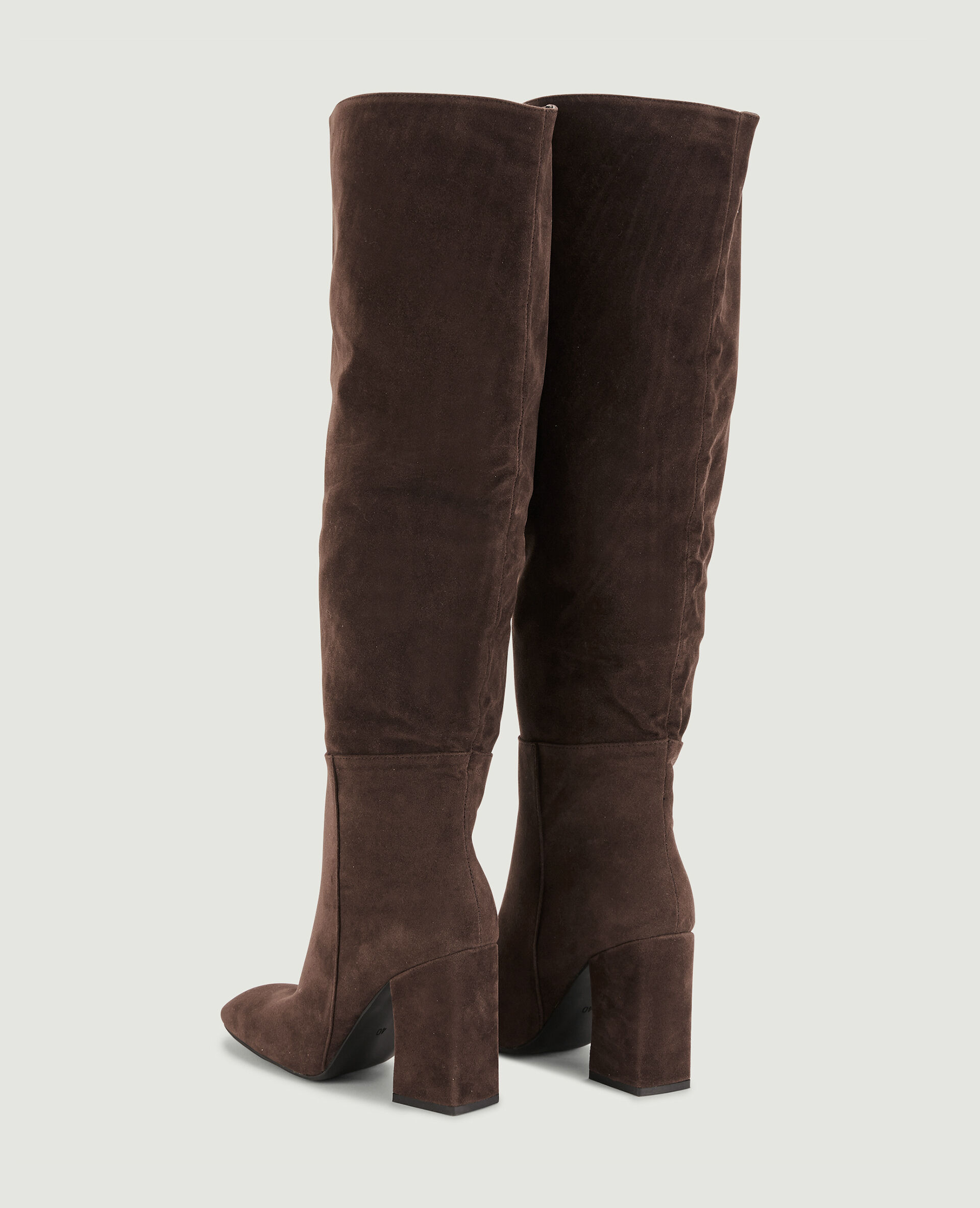 Bottes hautes en suédine - Marron