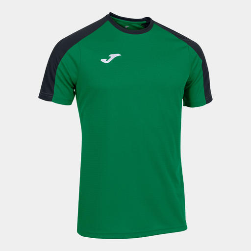 Camiseta Joma Eco Championship de manga curta, verde e preta.