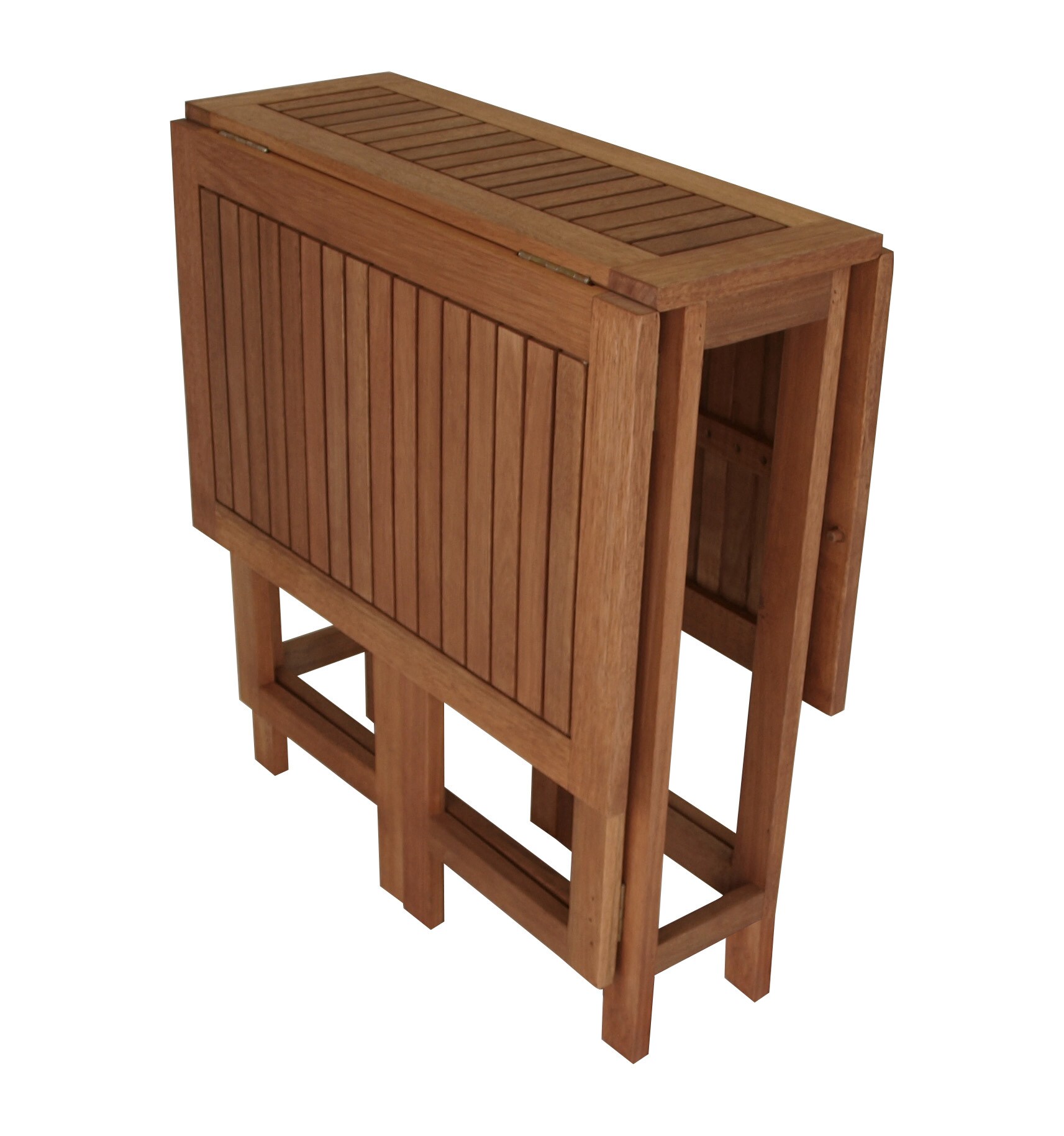 DEGAMO Doppel Klappentisch 107x65x74cm rechteckig, Eukalyptus geölt