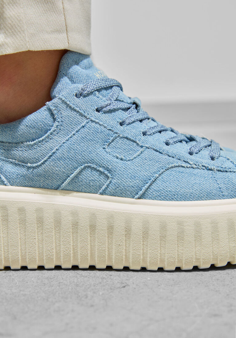 blauwe hogan lage sneakers h-stripes