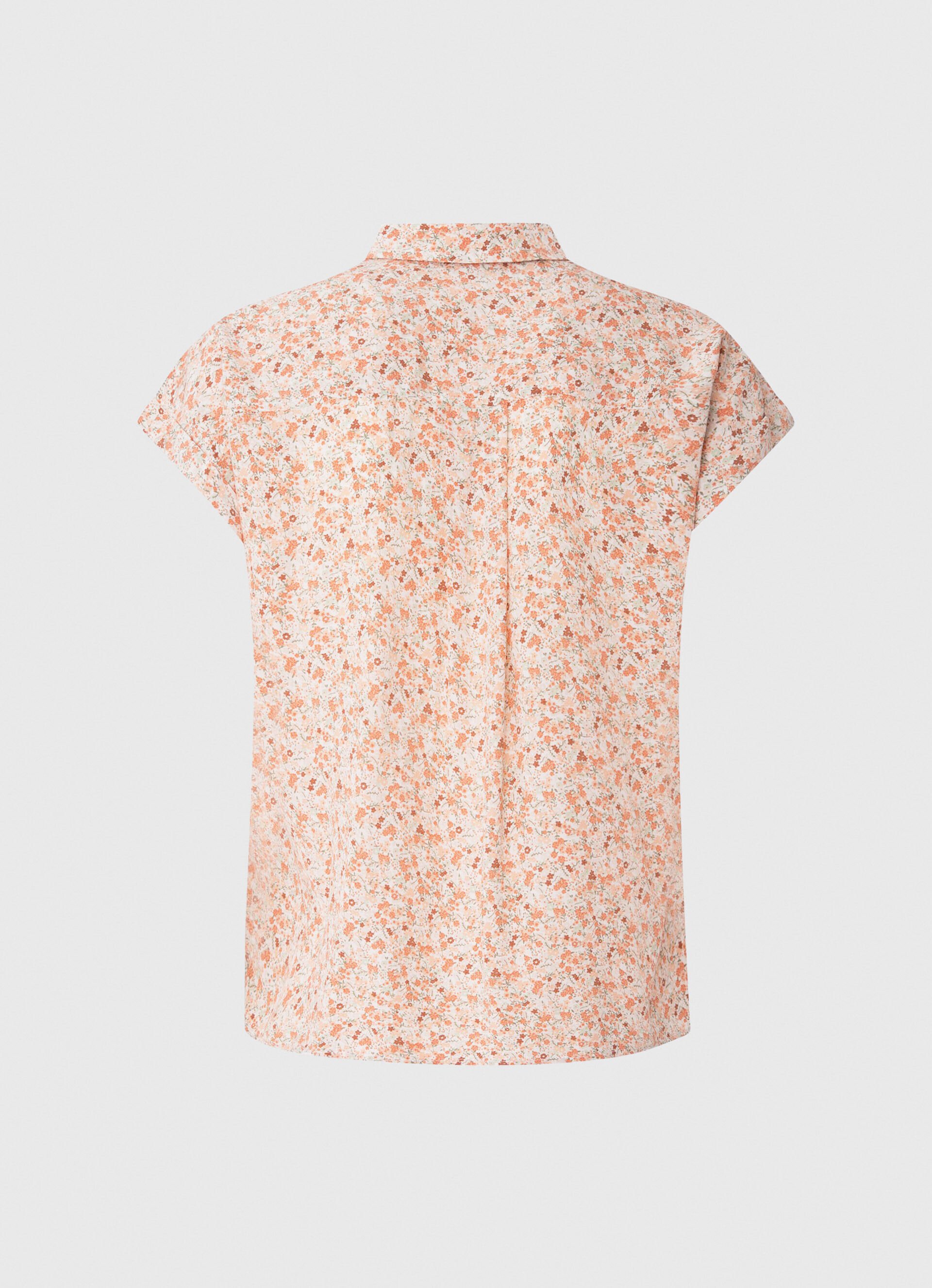 CAMISA FLORAL DE MANGA CURTA - multicolorida