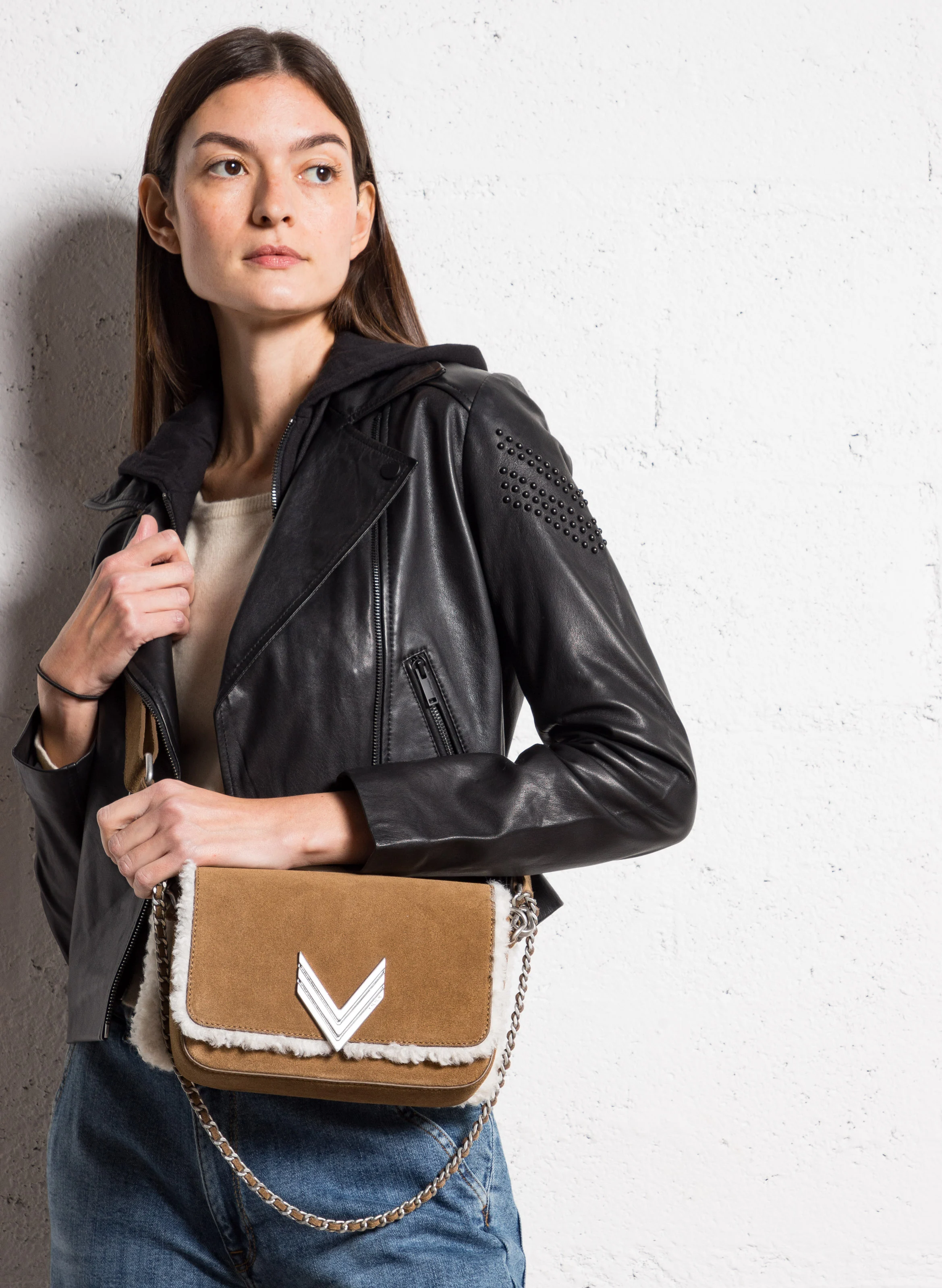 111 - Sac bandoulière en cuir | Marron