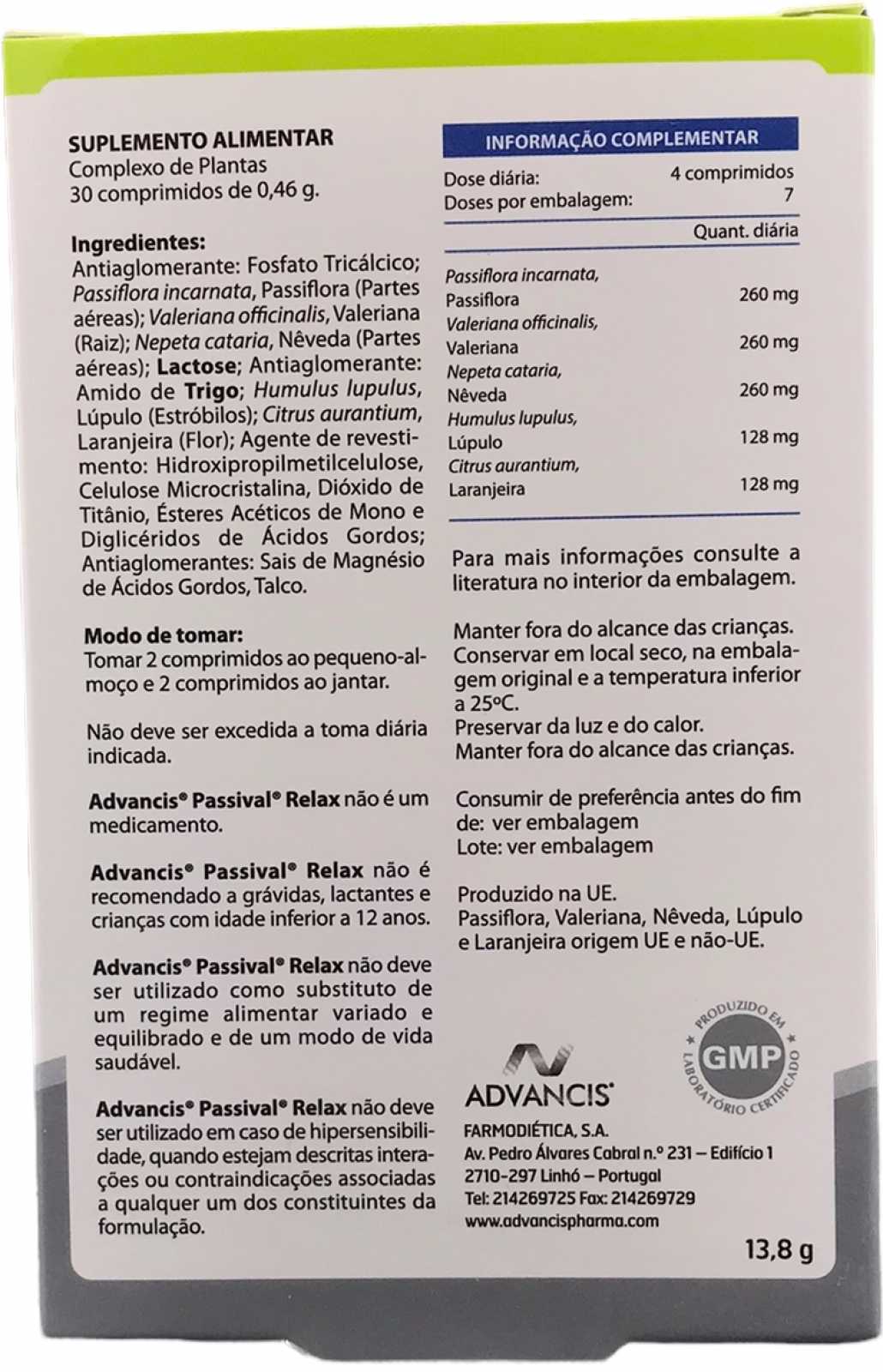 Advancis Passival Relax 30 comprimidos