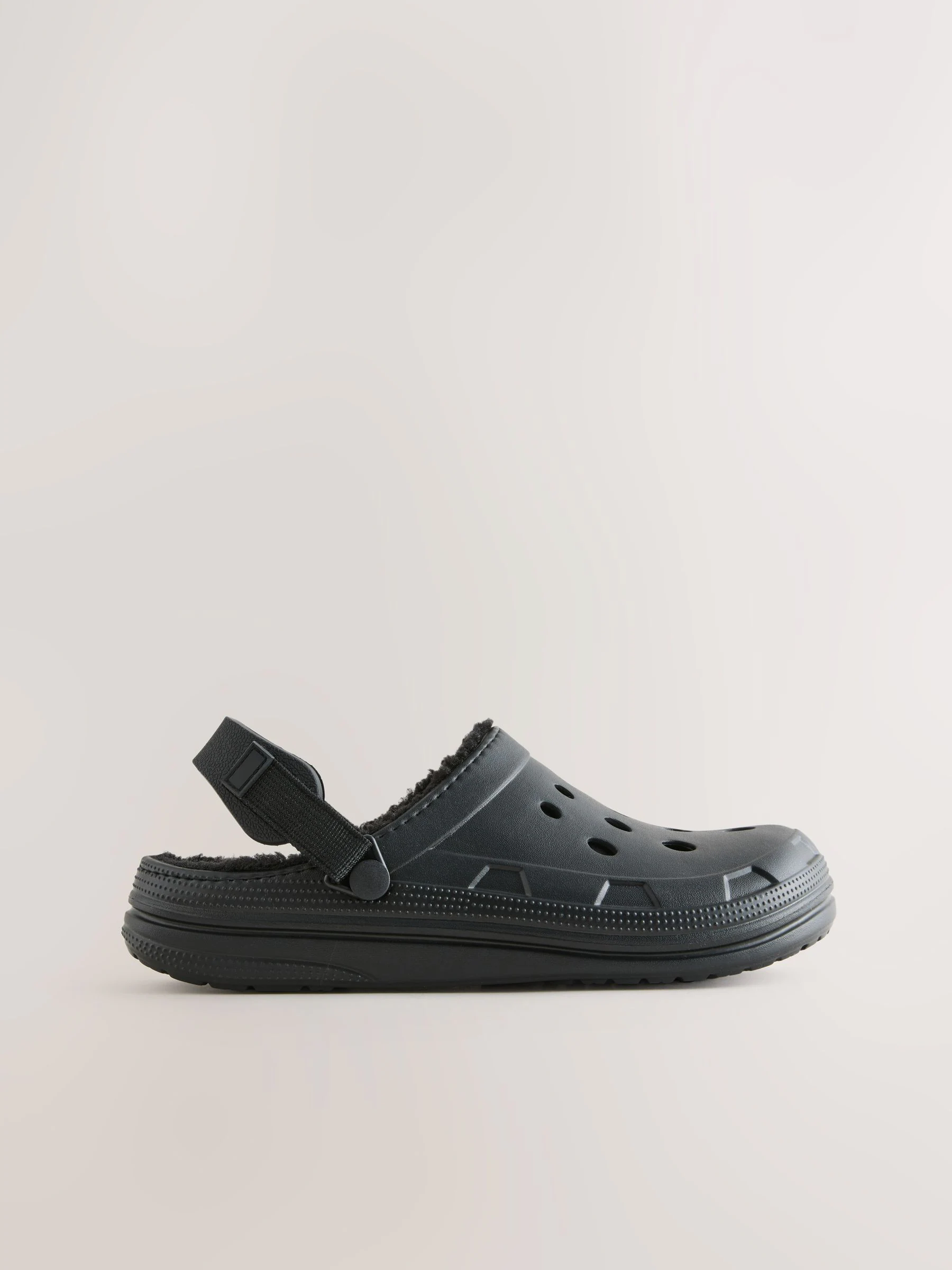 Zwart - Borg Lined Mules