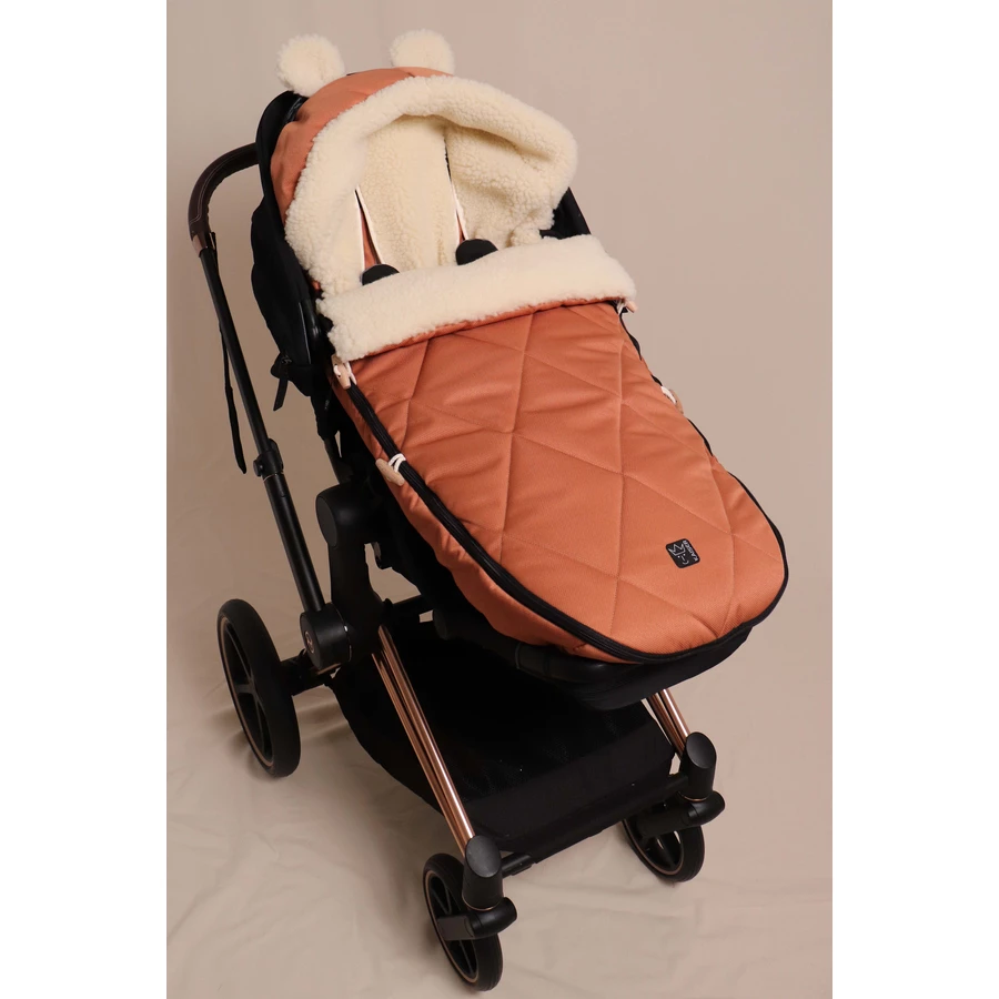 Kaiser Winterfußsack XL EARS WOOL coral gold