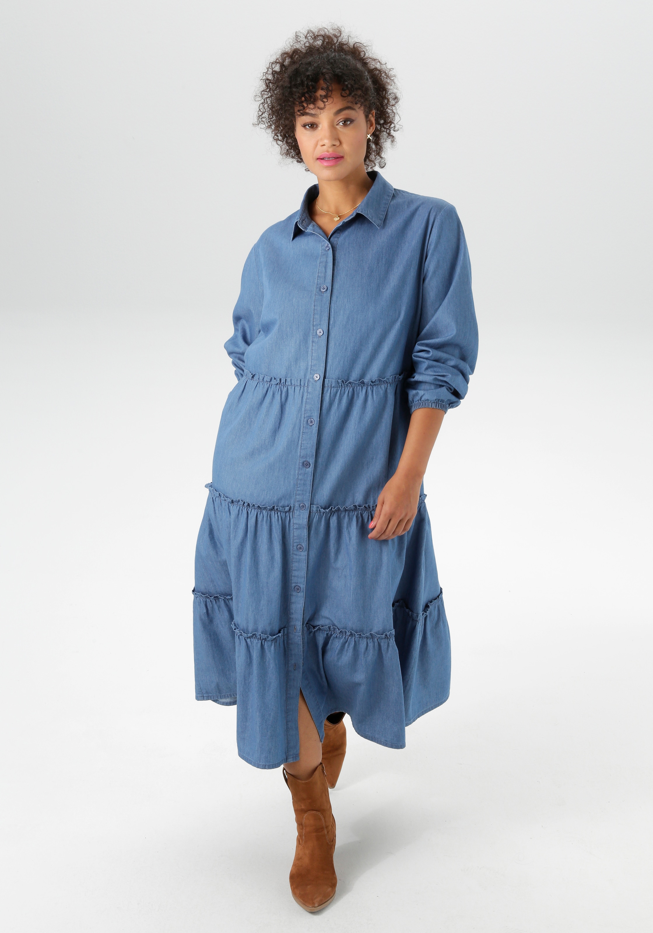 Aniston PLUS Jeanskleid in Denimqualität - NEUE KOLLEKTION