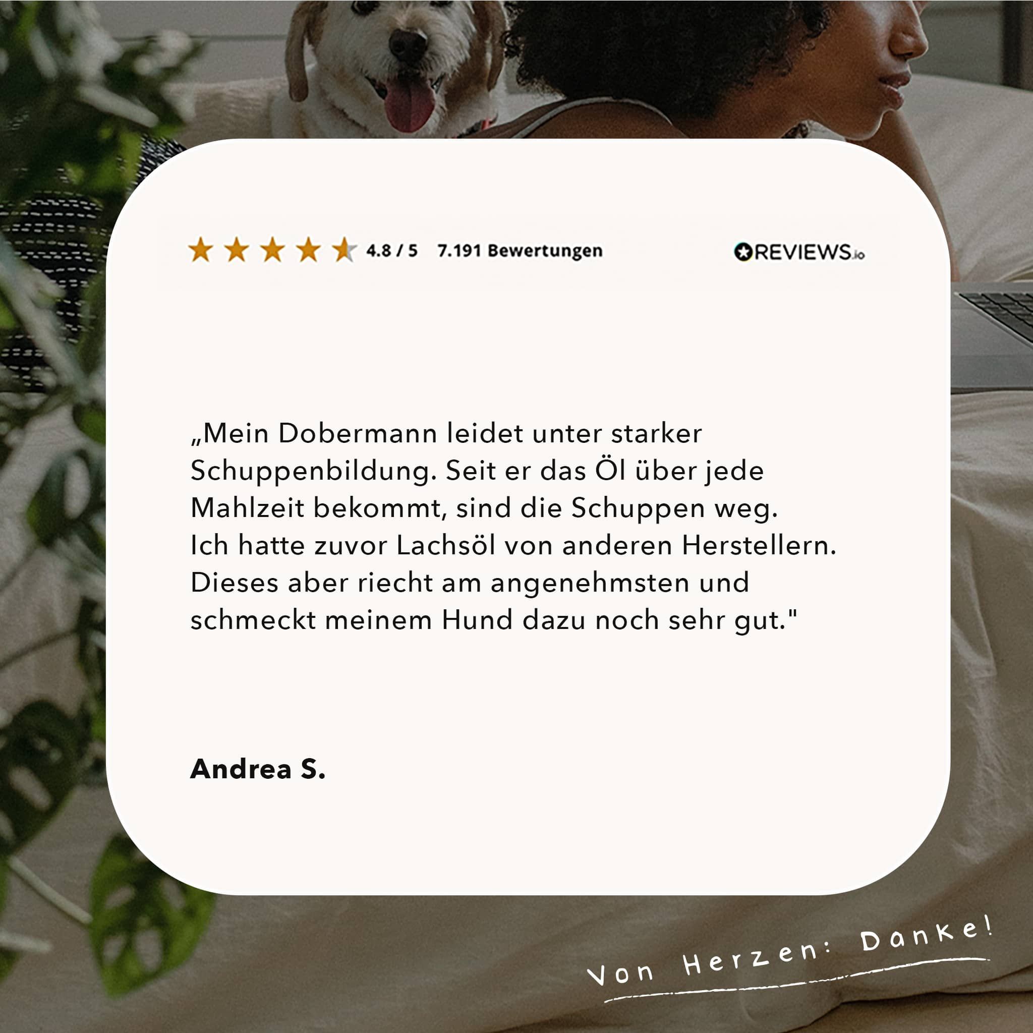 ALPHAZOO Premium Lachsöl für Hunde & Katzen I Natürliches Omega-3 Fischöl