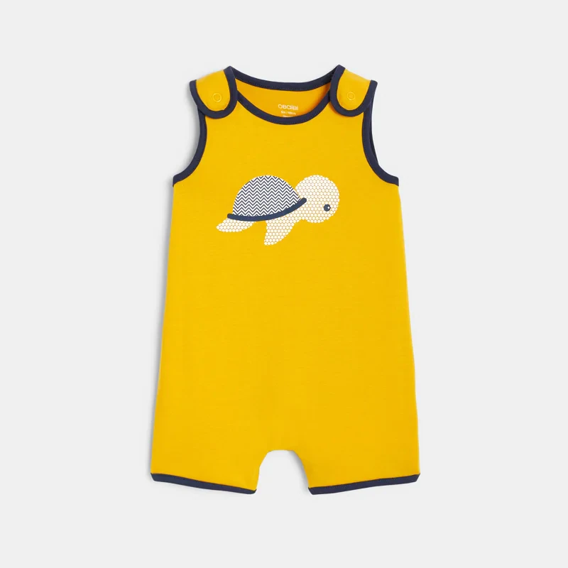 Combi courte tortue jaune bébé garçon Jaune