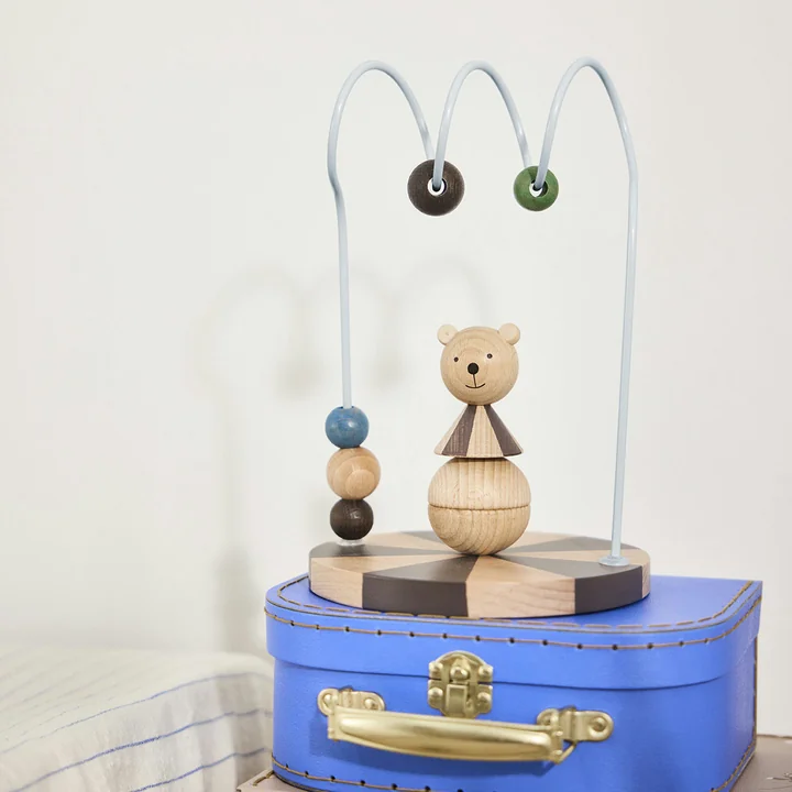 OYOY Mini - Circus Bear Abacus, dusty blue