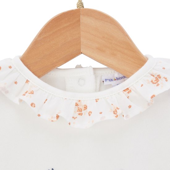 Petit Cocon Pyjama velours   Blanc        de               P'tit bisou
