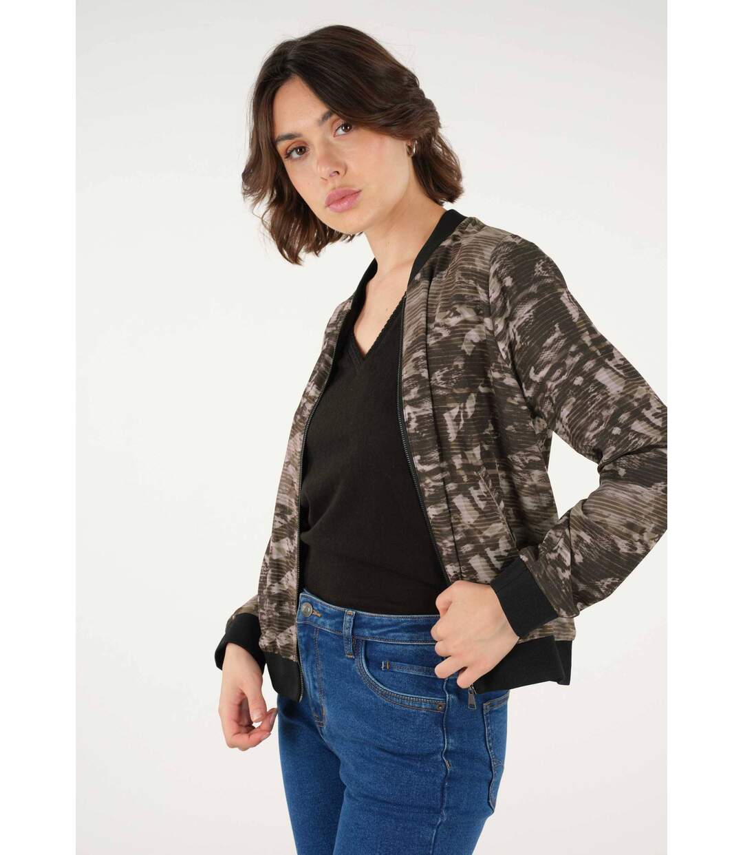 Blouson teddy motif jungle LYSAE