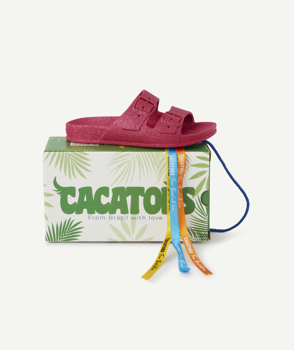 CACATOESSANDALES FRAMBOISE PAILLETÉES ET PARFUMÉES FILLE