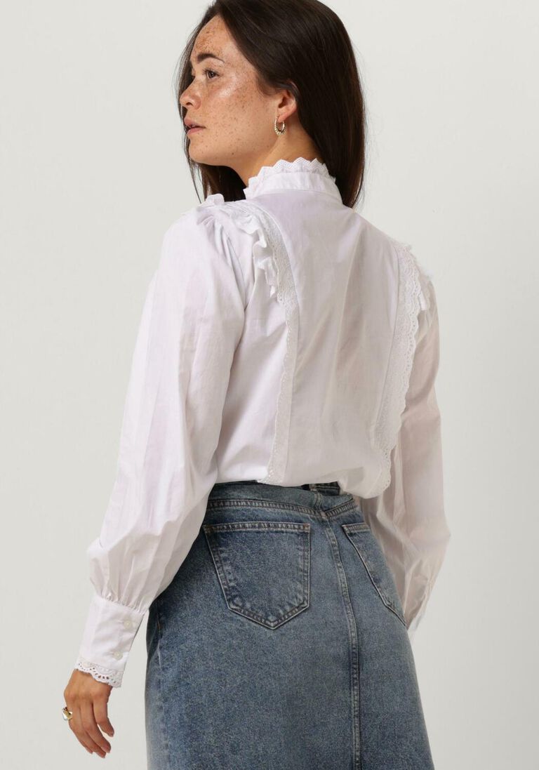 CO\\'COUTURE witte co'couture blouse alva anglaise cuff shirt