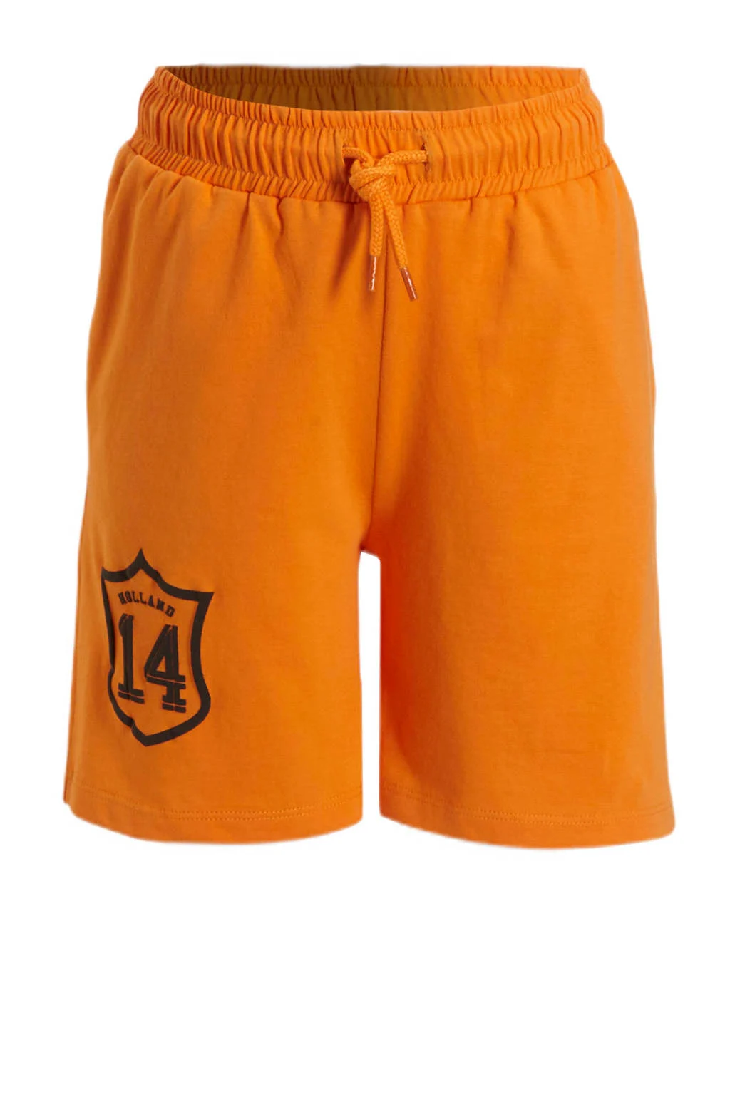 anytime sweatshort met printopdruk oranje