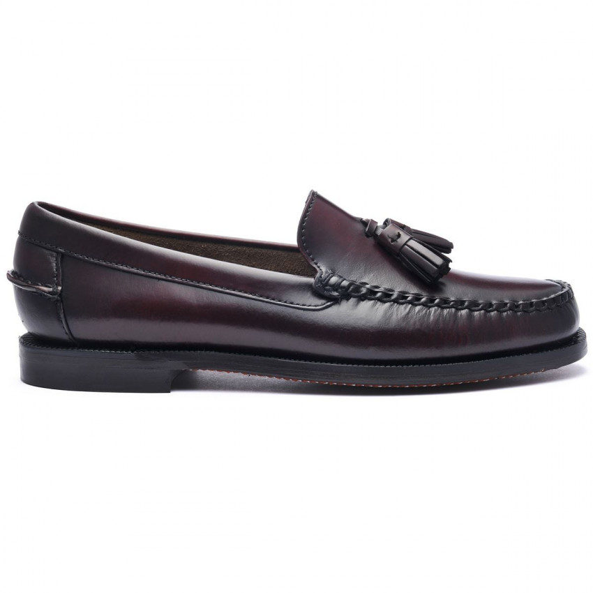CLASSIC WILL Brown Burgundy MOCASSIN-Mocassin à glands femme en cuir pleine fleur coloris Brown Burgundy