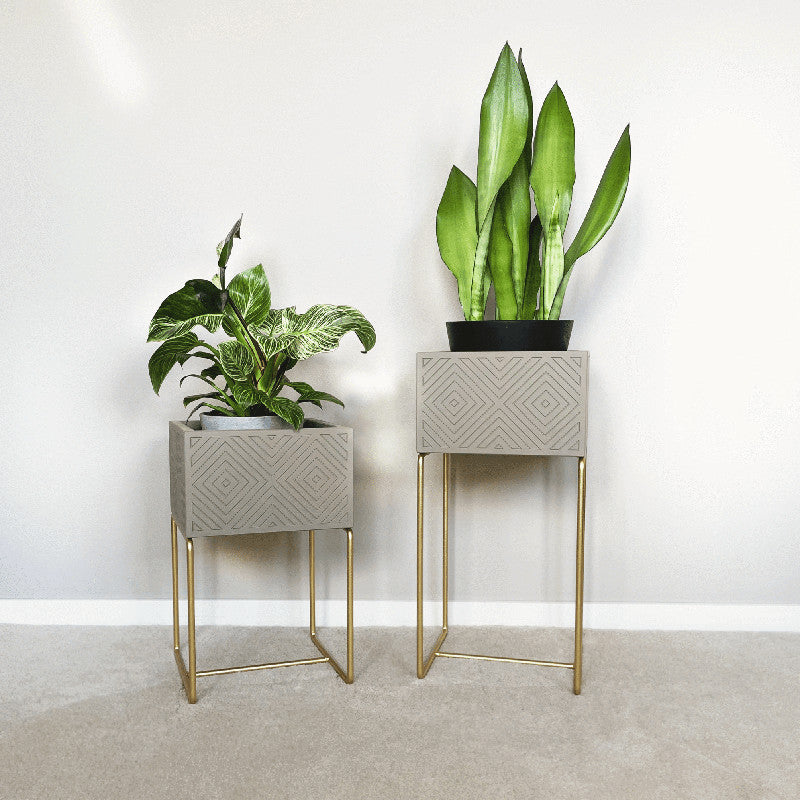 Nevi the plantbox Sandgrau, Gold M