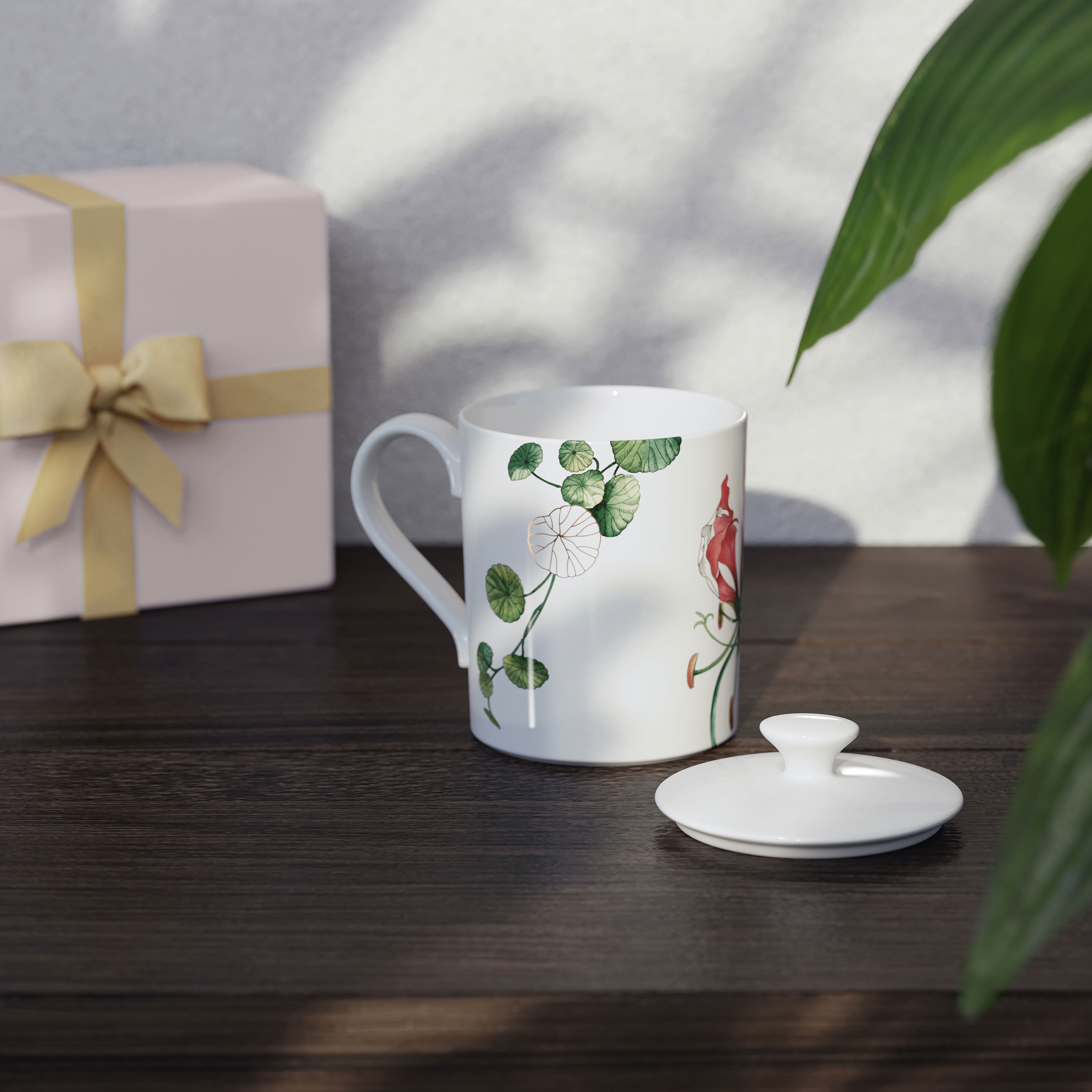 Avarua Mug Multi-colored, 8.8 oz, Premium Bone Porcelain