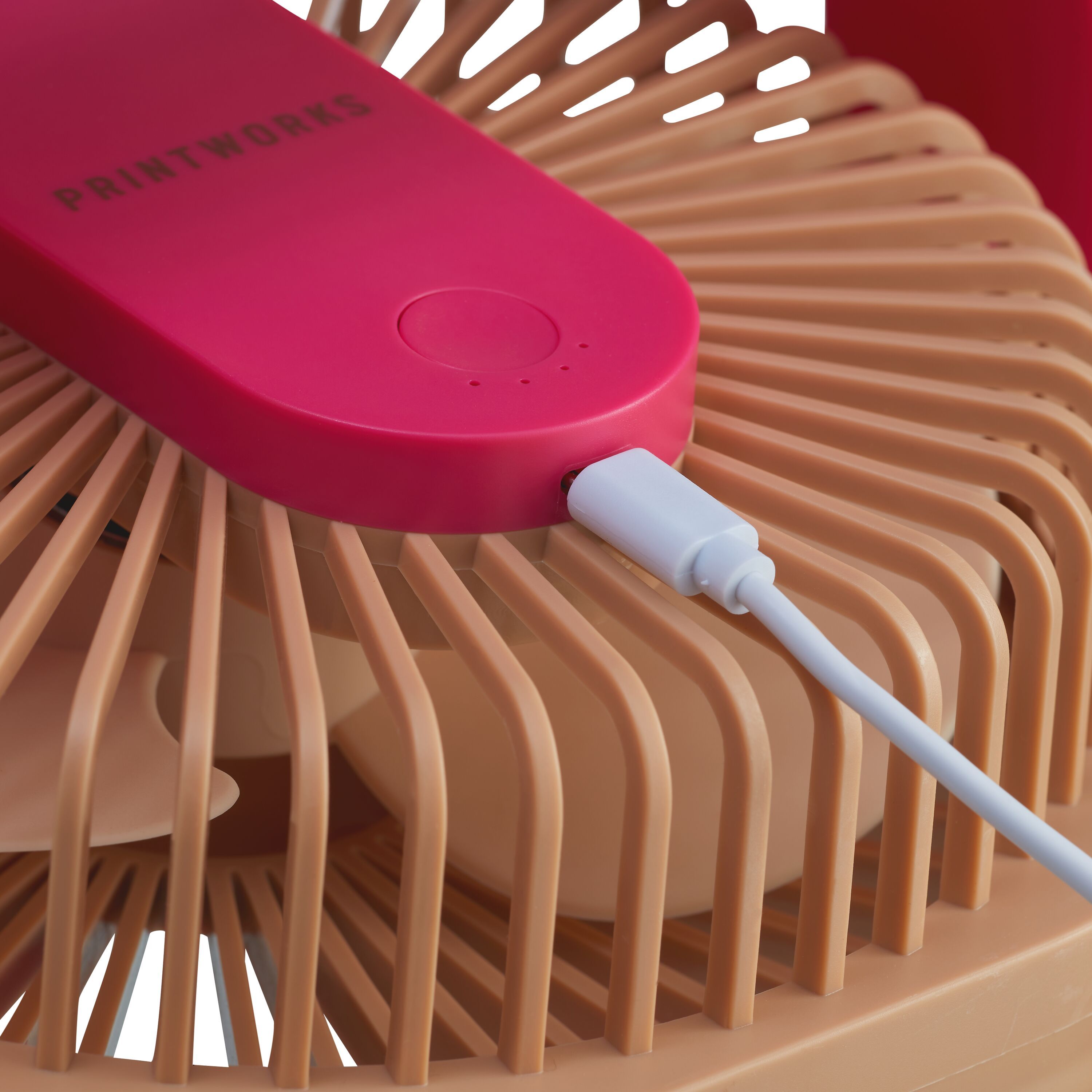TABLE FAN Tischventilator - Pink / B: 20.0 cm x T: 6.6 cm x H: 20.0 cm