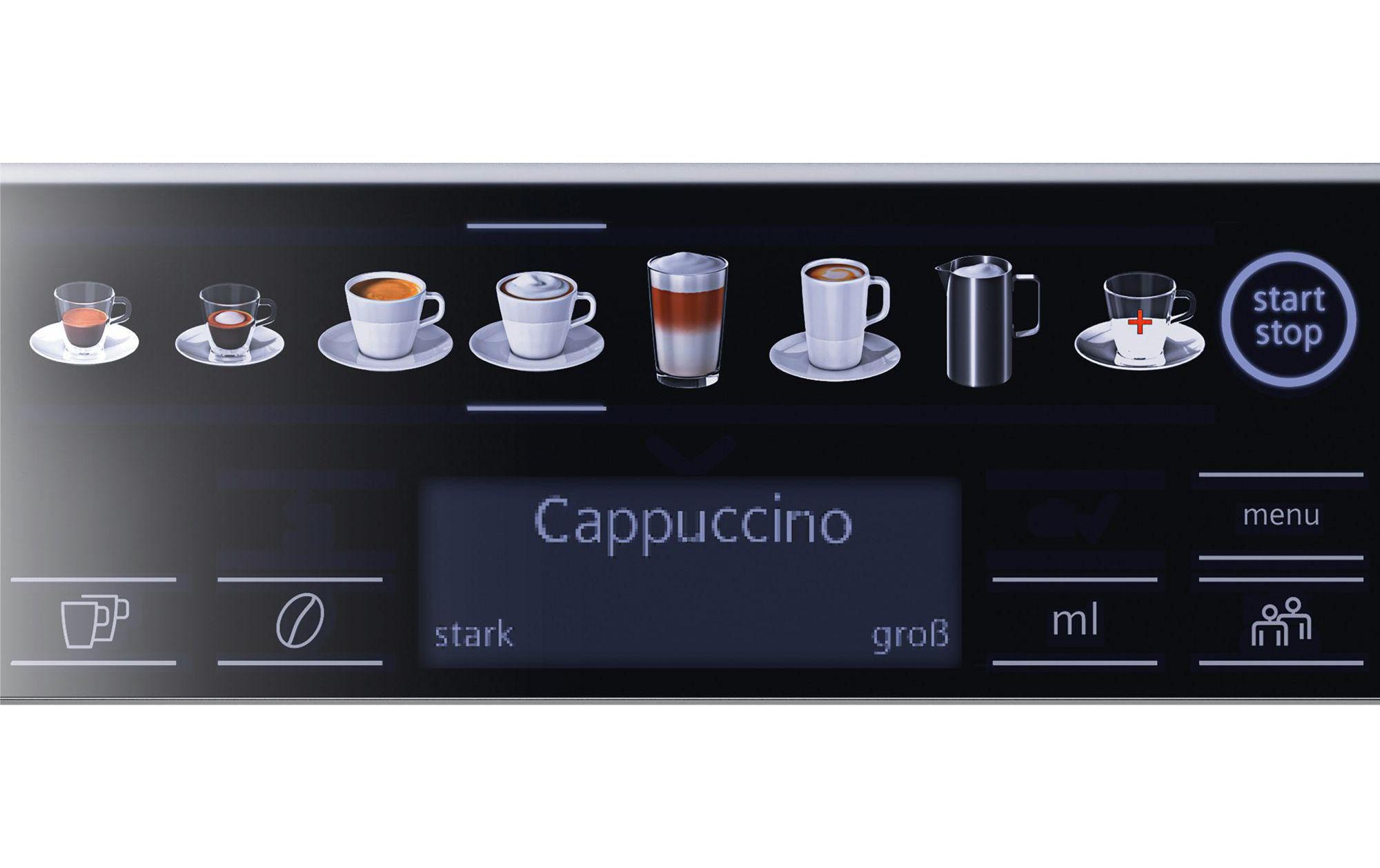 Kaffeevollautomat EQ.6 plus s300 Grau, Schwarz<br>Automatische Kaffeemaschine für die Zubereitung verschiedener Spezialitäten
